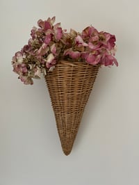 Image 3 of Hanging Cone Shaped Wicker Baskets