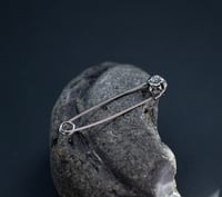 Image 1 of V2 Skull Safety Pin Earrings - Stainless Steel 316L - Dangle Earrings - Stud Earrings
