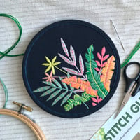 Image 1 of Midnight Jungle Embroidery Kit