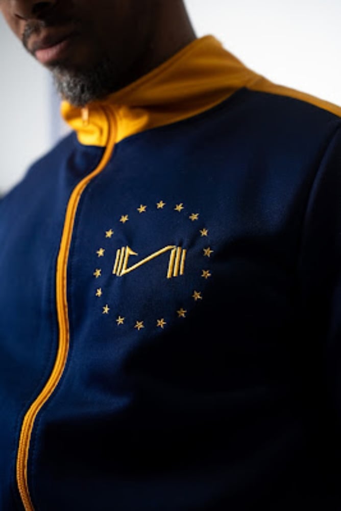 Image of Warmup Track Jacket (Navy & Gold)