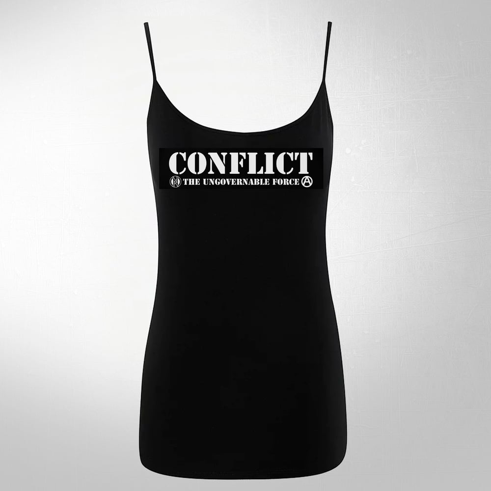 Image of CONFLICT The Ungovernable Force Strap Top