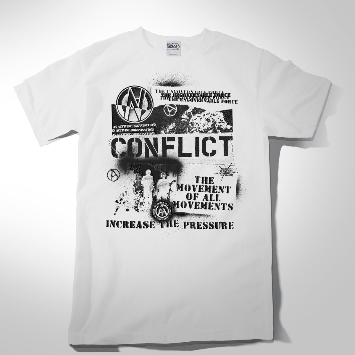 Image of Increase The Pressure White No-Sweat Tshirt