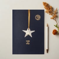 'You're A Star' Card With Moon Design & Keepsake Star Finished In Gold Or Silver Leaf
