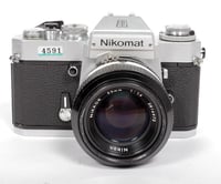 Image 2 of Nikon Nikkormat EL 35mm SLR film camera w/ 50mm F1.4 Nikkor lens #4591 *CLA*