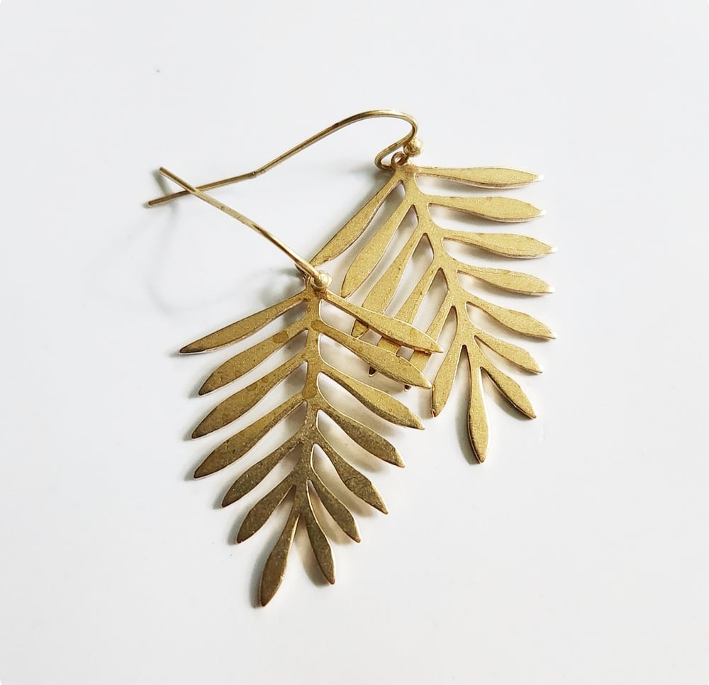 Image of Fern Leaf Earrings