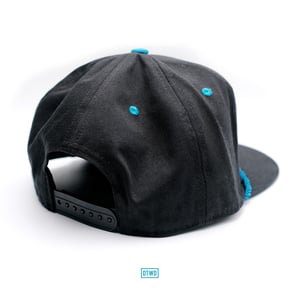 Image of Leap - 5 Panel - Black w/ Teal Rope