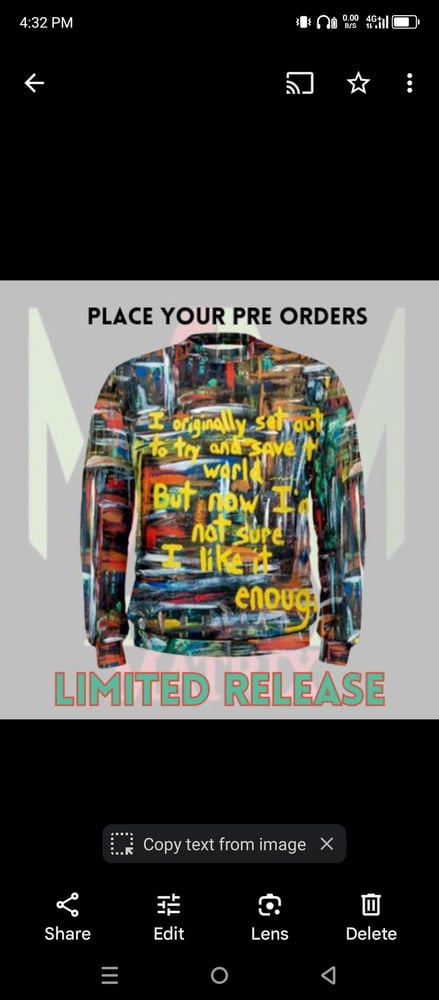 Image of " Don't Like it " Artwork sweatshirt 