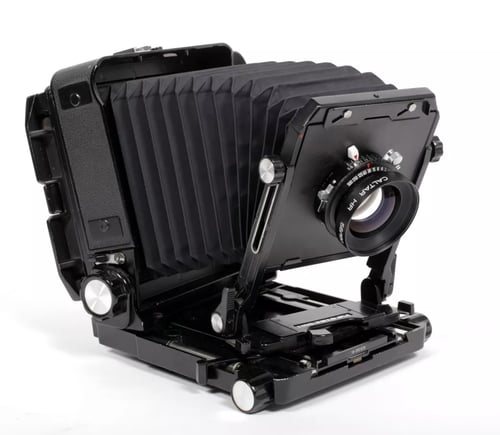 Image of Toyo 45A 4X5 Camera w/ 150mm + 90mm F5.6 MC Lenses + Holders + FILM NEW BELLOWS #4822