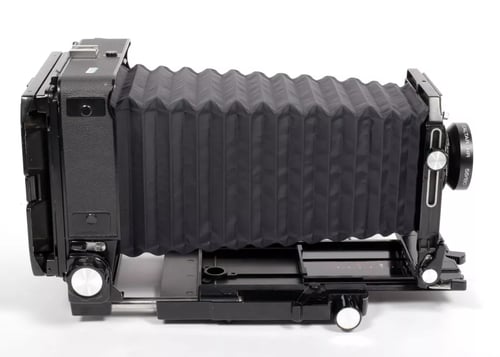 Image of Toyo 45A 4X5 Camera w/ 150mm + 90mm F5.6 MC Lenses + Holders + FILM NEW BELLOWS #4822