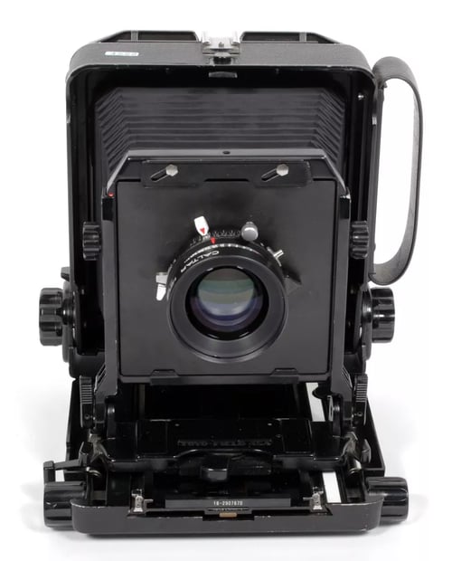 Image of Toyo 45A 4X5 Camera w/ 150mm + 90mm F5.6 MC Lenses + Holders + FILM NEW BELLOWS #4822