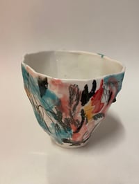 Vaso de porcelana pintado