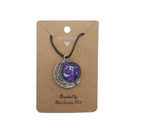 Image 1 of Moon necklace - purple 