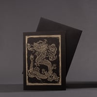 Image 2 of Greeting Card – Year of the Dragon linocut handmade art