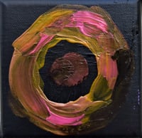 Image 1 of Sean Worrall - "Ten:1098 (Time)" - 19th Oct 2024 - Acrylic on canvas, 10x10cm 