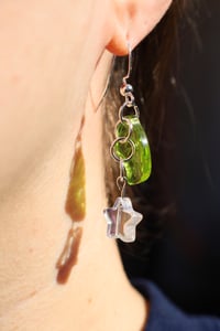 Image 3 of star and leaf earrings