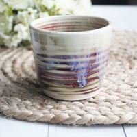 Image 3 of Ox Blood Red and Beige Crackle Pottery Mug, Handmade in USA