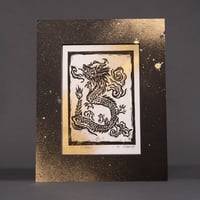 Image 1 of Year of the Dragon – Linocut handmade art print