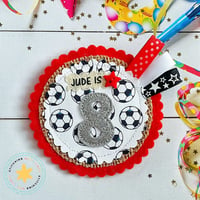 Image 4 of Personalised Football Theme Badge 