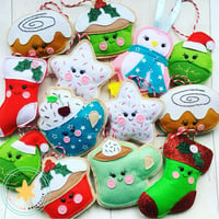 Image 1 of Felty Festive Tree Decorations