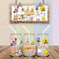  Sponge Bob Double Sided Uv Dtf Wrap W0950