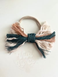 RTS 5” Zara Bow- Tan, Cream, Forest Green
