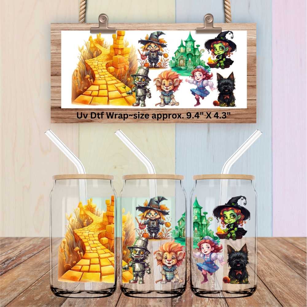 Image of Wizard Of Oz Double Sided Uv Dtf Wrap Yellow Brick Road W0952