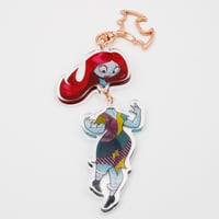 Image 2 of Sally Connected Acrylic Charm Keychain | Nightmare Before Christmas Inspired