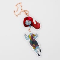 Image 1 of Sally Connected Acrylic Charm Keychain | Nightmare Before Christmas Inspired