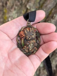 Image 1 of Golden Oakleaf Fernskin Pendant