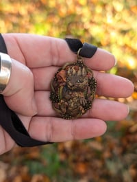 Image 2 of Golden Oakleaf Fernskin Pendant