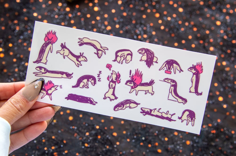 Image of Hisuian Typhlosion Silly Sticker Sheet