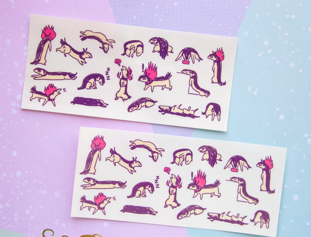 Image of Hisuian Typhlosion Silly Sticker Sheet