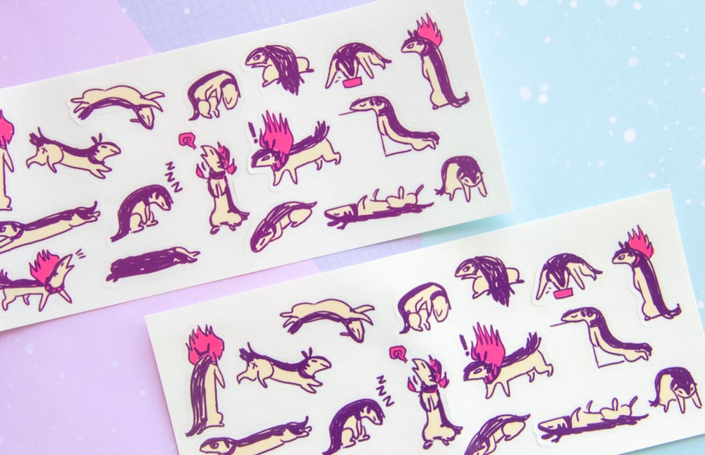 Image of Hisuian Typhlosion Silly Sticker Sheet