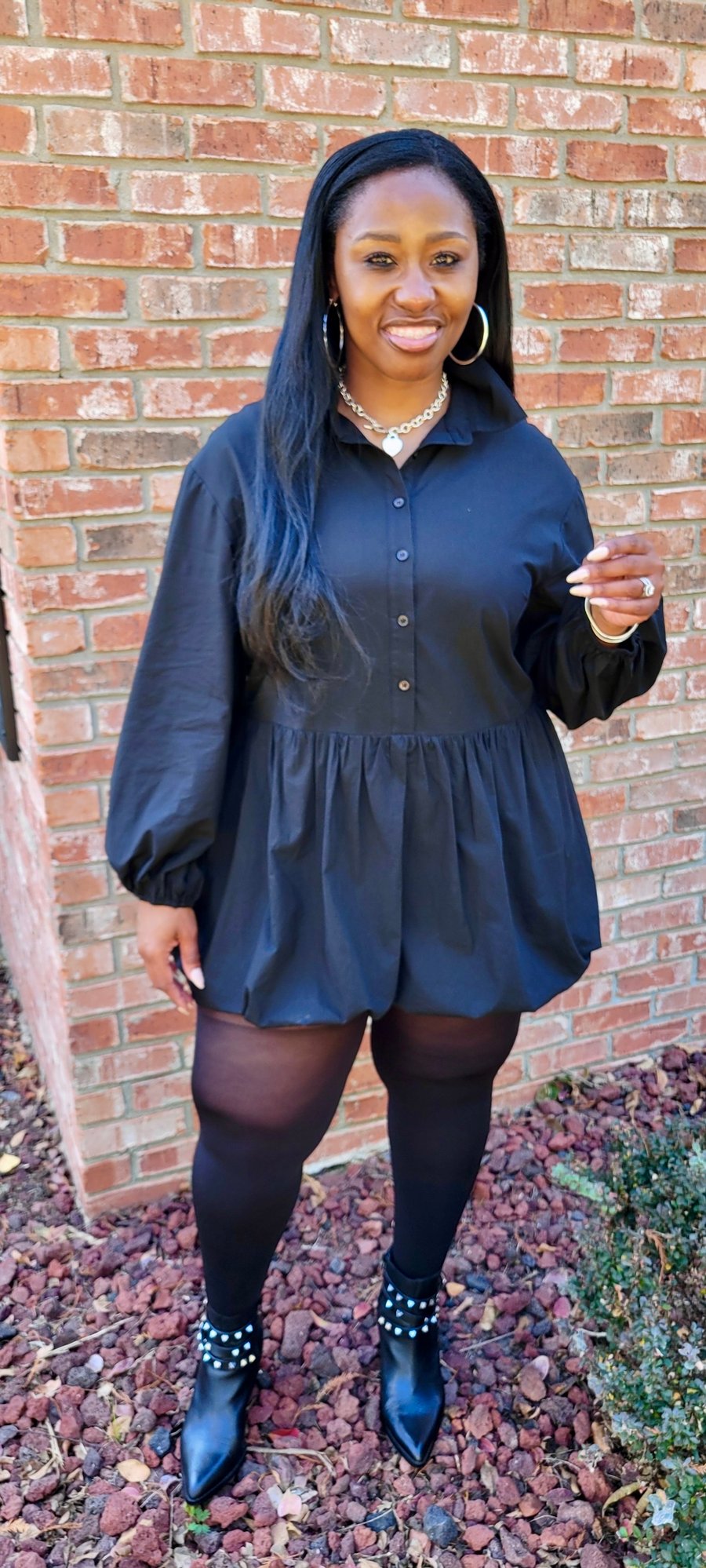 Image of School Girl Bubble Dress Shirt