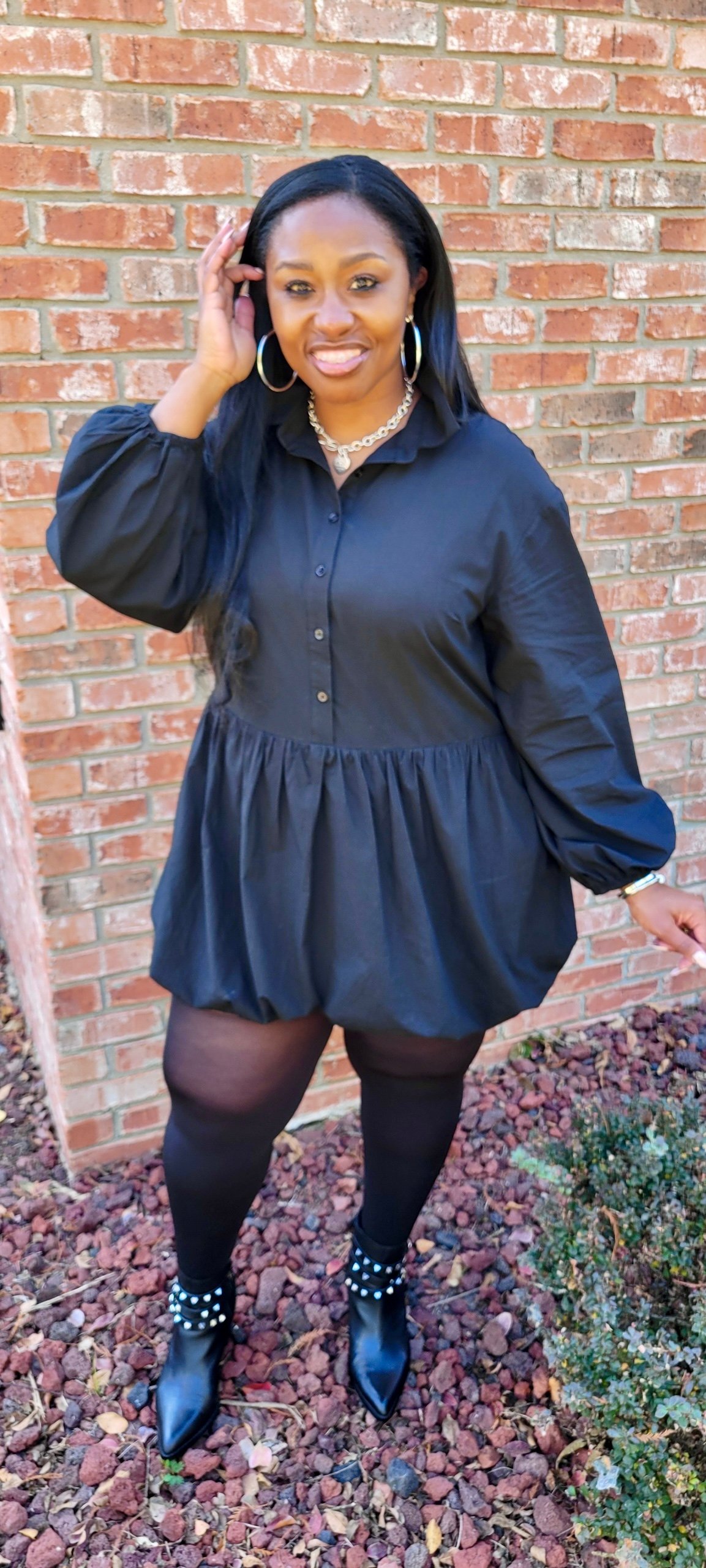Image of School Girl Bubble Dress Shirt