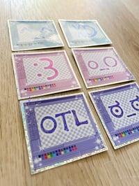 Image 2 of MS Paint Emoticon Holographic Stickers