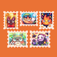 Image 1 of ★ GHIBLI STAMP WOOD PINS ★