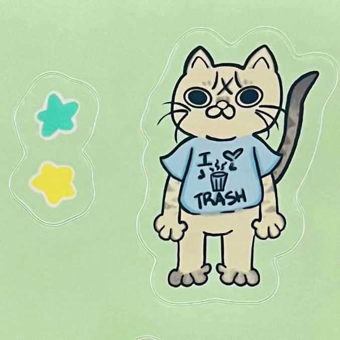 Image of Ziggy Cat Sticker Sheet