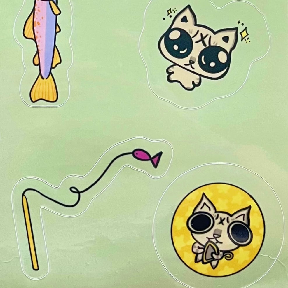 Image of Ziggy Cat Sticker Sheet