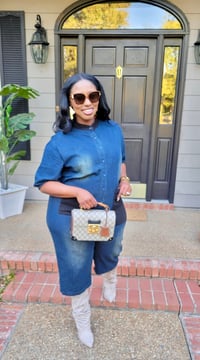 Image 1 of Denim Harem Jumpsuit 
