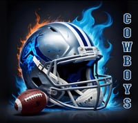 Image 1 of Dallas Cowboys Blue Flame Football