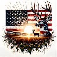 Image 1 of American Buck at Sunset
