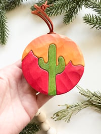 Image 1 of Handmade Cactus Ornament 