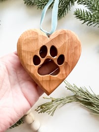 Image 1 of  Hand Cut Paw Print Ornament