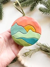 Image 1 of Handmade Mountain Ornament