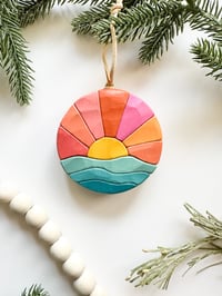 Image 2 of Handmade Sunset Ornament