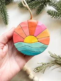 Image 1 of Handmade Sunset Ornament