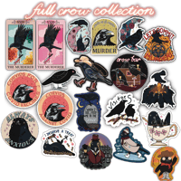 Image 1 of FULL CROW STICKER COLLECTION - 20 sticker set