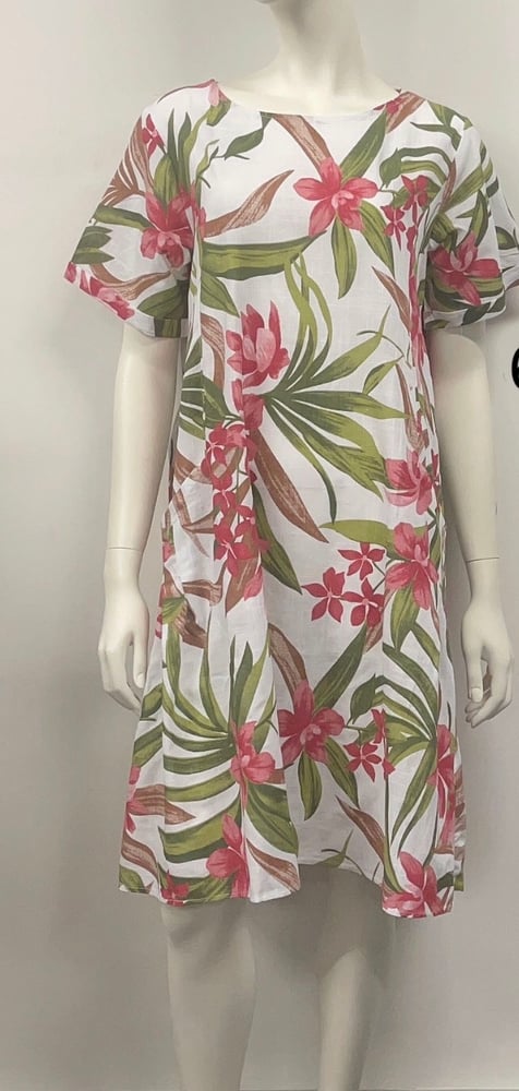 Image of Lizzie Linen / Cotton Dress - Flowers