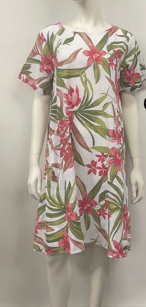 Image of Lizzie Linen / Cotton Dress - Flowers